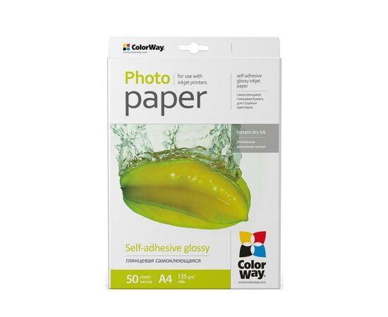 Фотопапір ColorWay A4 135г SuperGlossy, 50c. (PGS1358050A4)