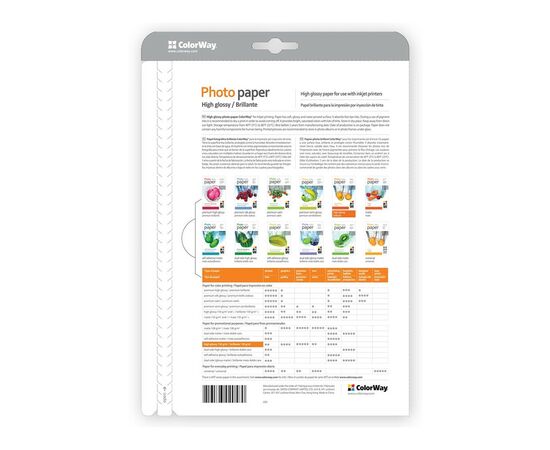 Фотобумага ColorWay A4 180г glossy 50л (PG180050A4), изображение 3 Фотобумага ColorWay A4 180г glossy 50л (PG180050A4), изображение 3