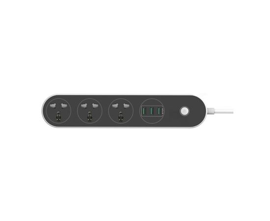 Сетевой фильтр питания ColorWay CW-CHU33B, 3 розетки/3USB Black 1.8M (CW-CHU33B), изображение 2 Сетевой фильтр питания ColorWay CW-CHU33B, 3 розетки/3USB Black 1.8M (CW-CHU33B), изображение 2