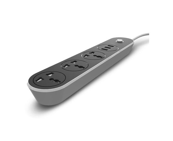 Сетевой фильтр питания ColorWay CW-CHU33B, 3 розетки/3USB Black 1.8M (CW-CHU33B), изображение 3 Сетевой фильтр питания ColorWay CW-CHU33B, 3 розетки/3USB Black 1.8M (CW-CHU33B), изображение 3