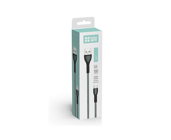 Дата кабель USB 2.0 AM to Type-C 1.0m ColorWay (CW-CBUC041-GR), изображение 8 Дата кабель USB 2.0 AM to Type-C 1.0m ColorWay (CW-CBUC041-GR), изображение 8