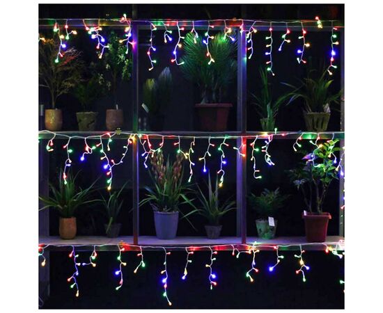 Гирлянда ColorWay Бахрома 3мx0.6м 100Led IP20 цветная (CW-GF-100L36VMC), изображение 3 Гирлянда ColorWay Бахрома 3мx0.6м 100Led IP20 цветная (CW-GF-100L36VMC), изображение 3