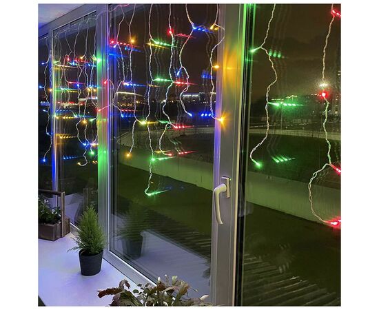 Гирлянда ColorWay Бахрома 3мx0.6м 100Led IP20 цветная (CW-GF-100L36VMC), изображение 9 Гирлянда ColorWay Бахрома 3мx0.6м 100Led IP20 цветная (CW-GF-100L36VMC), изображение 9