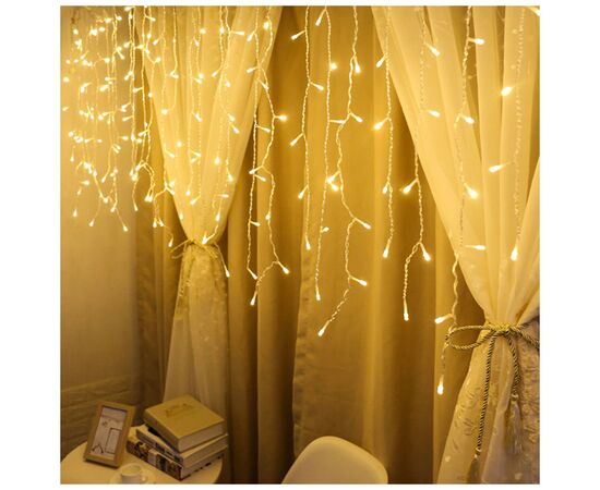Гирлянда ColorWay Бахрома 3мx0.6м 100Led (IP20) теплый белый (CW-GF-100L36VWW), изображение 7 Гирлянда ColorWay Бахрома 3мx0.6м 100Led (IP20) теплый белый (CW-GF-100L36VWW), изображение 7