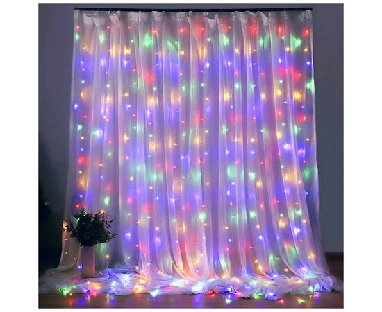 Гірлянда ColorWay штора водоспад 3x3м 300LED 220V кольорова (CW-GW-300L33VWFMC), зображення 11 Гірлянда ColorWay штора водоспад 3x3м 300LED 220V кольорова (CW-GW-300L33VWFMC), зображення 11