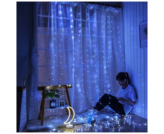 Гирлянда ColorWay штора водопад 3x3м 300LED 220V синяя (CW-GW-300L33VWFBL), изображение 11 Гирлянда ColorWay штора водопад 3x3м 300LED 220V синяя (CW-GW-300L33VWFBL), изображение 11
