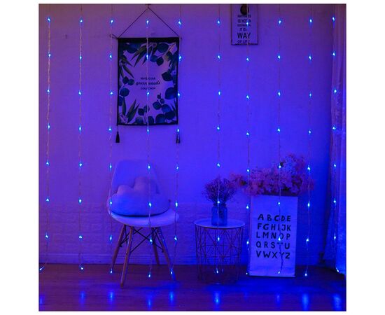 Гирлянда ColorWay штора водопад 3x3м 300LED 220V синяя (CW-GW-300L33VWFBL), изображение 12 Гирлянда ColorWay штора водопад 3x3м 300LED 220V синяя (CW-GW-300L33VWFBL), изображение 12