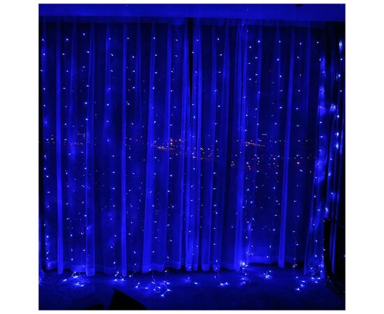 Гирлянда ColorWay штора водопад 3x3м 300LED 220V синяя (CW-GW-300L33VWFBL), изображение 7 Гирлянда ColorWay штора водопад 3x3м 300LED 220V синяя (CW-GW-300L33VWFBL), изображение 7