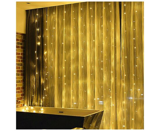 Гірлянда ColorWay штора водоспад 3x3м 300LED 220V теплий (CW-GW-300L33VWFWW), зображення 10 Гірлянда ColorWay штора водоспад 3x3м 300LED 220V теплий (CW-GW-300L33VWFWW), зображення 10