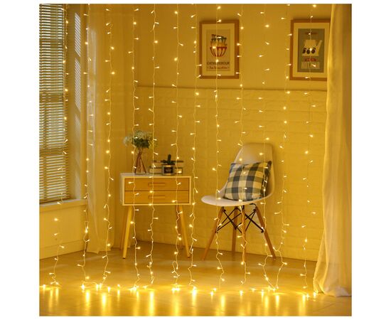 Гірлянда ColorWay штора водоспад 3x3м 300LED 220V теплий (CW-GW-300L33VWFWW), зображення 11 Гірлянда ColorWay штора водоспад 3x3м 300LED 220V теплий (CW-GW-300L33VWFWW), зображення 11