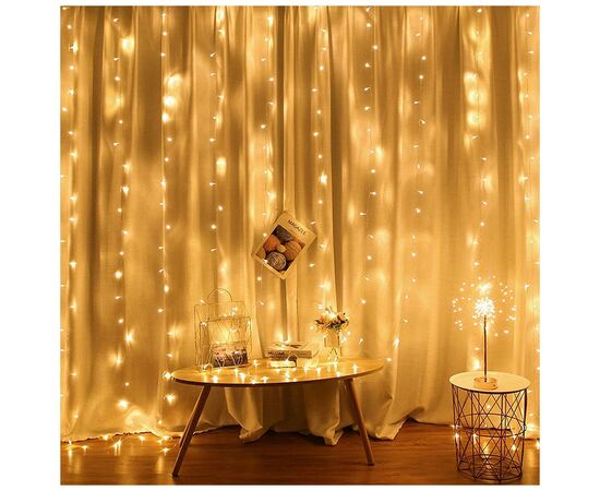 Гірлянда ColorWay штора водоспад 3x3м 300LED 220V теплий (CW-GW-300L33VWFWW), зображення 5 Гірлянда ColorWay штора водоспад 3x3м 300LED 220V теплий (CW-GW-300L33VWFWW), зображення 5