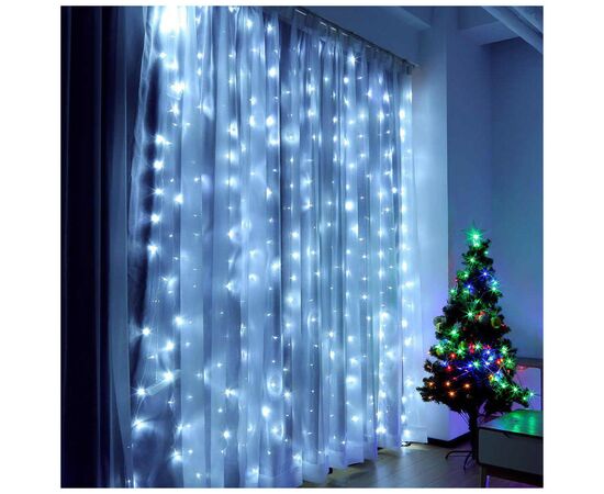Гирлянда ColorWay штора водопад 3x3м 300LED 220V (CW-GW-300L33VWFCW), изображение 10 Гирлянда ColorWay штора водопад 3x3м 300LED 220V (CW-GW-300L33VWFCW), изображение 10