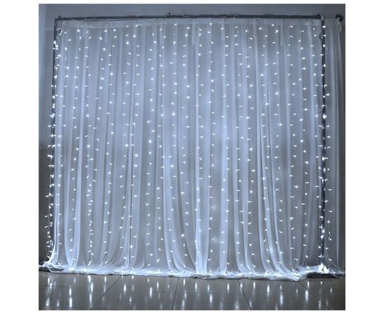 Гирлянда ColorWay штора водопад 3x3м 300LED 220V (CW-GW-300L33VWFCW), изображение 6 Гирлянда ColorWay штора водопад 3x3м 300LED 220V (CW-GW-300L33VWFCW), изображение 6