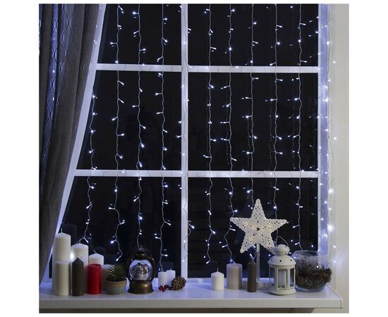 Гирлянда ColorWay штора водопад 3x3м 300LED 220V (CW-GW-300L33VWFCW), изображение 7 Гирлянда ColorWay штора водопад 3x3м 300LED 220V (CW-GW-300L33VWFCW), изображение 7