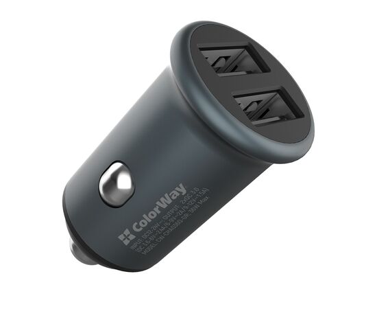 Зарядное устройство ColorWay 2USB Quick Charge 3.0 (36W) Gray (CW-CHA036Q-GR)