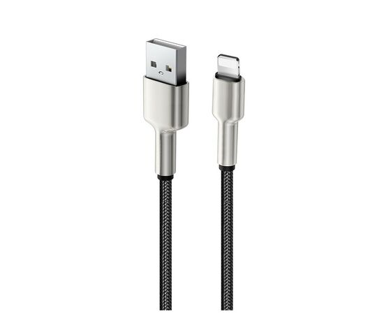 Дата кабель USB 2.0 AM to Lightning 1.0m head metal black ColorWay (CW-CBUL046-BK), изображение 4 Дата кабель USB 2.0 AM to Lightning 1.0m head metal black ColorWay (CW-CBUL046-BK), изображение 4