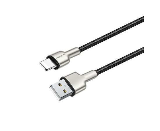 Дата кабель USB 2.0 AM to Lightning 1.0m head metal black ColorWay (CW-CBUL046-BK)