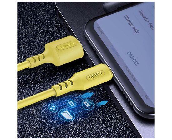 Дата кабель USB 2.0 AM to Lightning 1.0m soft silicone yellow ColorWay (CW-CBUL043-Y), изображение 6 Дата кабель USB 2.0 AM to Lightning 1.0m soft silicone yellow ColorWay (CW-CBUL043-Y), изображение 6