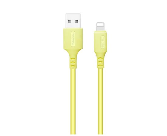 Дата кабель USB 2.0 AM to Lightning 1.0m soft silicone yellow ColorWay (CW-CBUL043-Y)