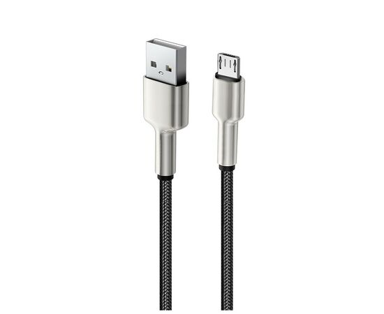 Дата кабель USB 2.0 AM to Micro 5P 1.0m head metal black ColorWay (CW-CBUM046-BK), изображение 5 Дата кабель USB 2.0 AM to Micro 5P 1.0m head metal black ColorWay (CW-CBUM046-BK), изображение 5