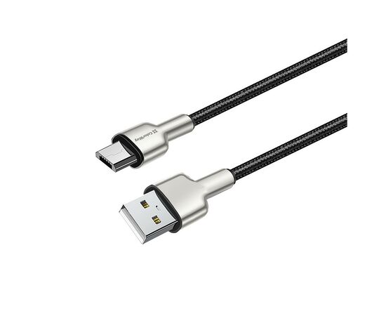 Дата кабель USB 2.0 AM to Micro 5P 1.0m head metal black ColorWay (CW-CBUM046-BK)