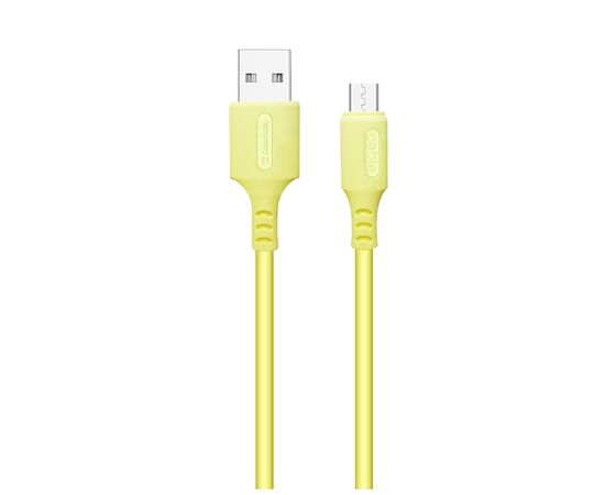 Дата кабель USB 2.0 AM to Micro 5P 1.0m soft silicone yellow ColorWay (CW-CBUM043-Y)
