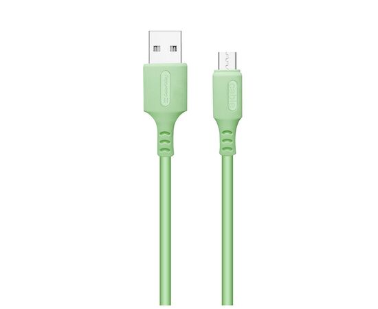 Дата кабель USB 2.0 AM to Micro 5P 1.0m soft silicone green ColorWay (CW-CBUM042-GR)