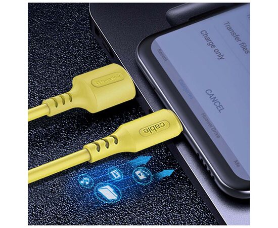 Дата кабель USB 2.0 AM to Type-C 1.0m soft silicone yellow ColorWay (CW-CBUC043-Y), изображение 6 Дата кабель USB 2.0 AM to Type-C 1.0m soft silicone yellow ColorWay (CW-CBUC043-Y), изображение 6