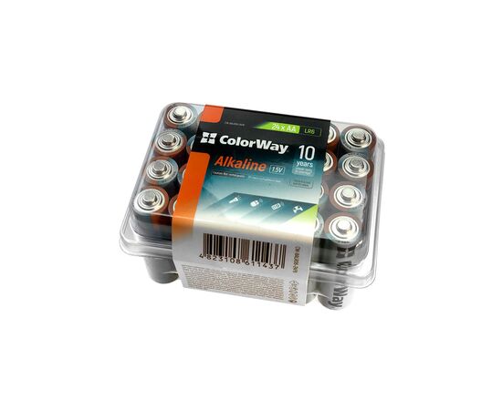 Батарейка ColorWay AA LR6 Alkaline Power (щелочные) * 24 plastic box (CW-BALR06-24PB)