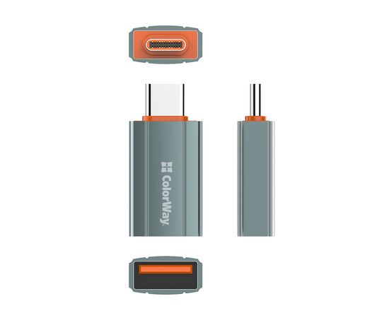 Переходник USB-A toUSB-C ColorWay (CW-AD-AC), изображение 3 Переходник USB-A toUSB-C ColorWay (CW-AD-AC), изображение 3