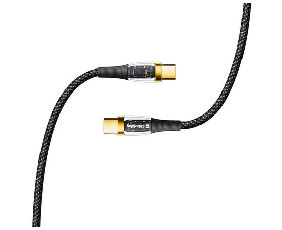 Дата кабель USB-C to USB-C 1.2m 5A 100W transparent head ColorWay (CW-CBPDCC053-BK), изображение 4 Дата кабель USB-C to USB-C 1.2m 5A 100W transparent head ColorWay (CW-CBPDCC053-BK), изображение 4