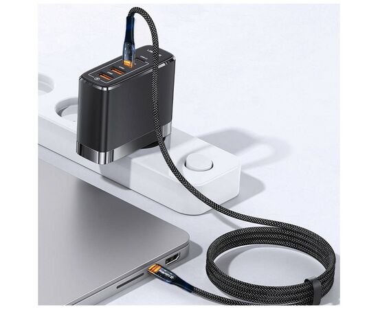 Дата кабель USB-C to USB-C 1.2m 5A 100W transparent head ColorWay (CW-CBPDCC053-BK), изображение 5 Дата кабель USB-C to USB-C 1.2m 5A 100W transparent head ColorWay (CW-CBPDCC053-BK), изображение 5