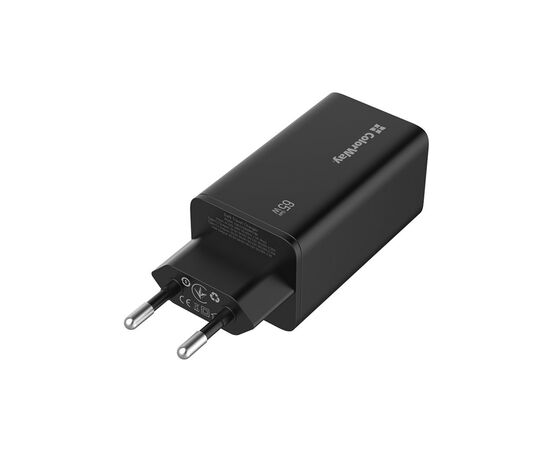 Зарядное устройство ColorWay GaN3 Pro Power Delivery (USB-A + 2 USB TYPE-C) (65W) (CW-CHS039PD-BK), изображение 4 Зарядное устройство ColorWay GaN3 Pro Power Delivery (USB-A + 2 USB TYPE-C) (65W) (CW-CHS039PD-BK), изображение 4