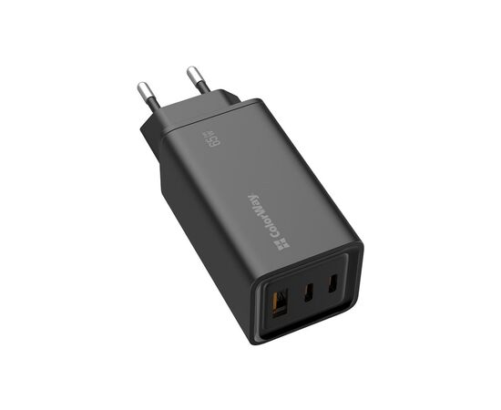 Зарядное устройство ColorWay GaN3 Pro Power Delivery (USB-A + 2 USB TYPE-C) (65W) (CW-CHS039PD-BK), изображение 5 Зарядное устройство ColorWay GaN3 Pro Power Delivery (USB-A + 2 USB TYPE-C) (65W) (CW-CHS039PD-BK), изображение 5