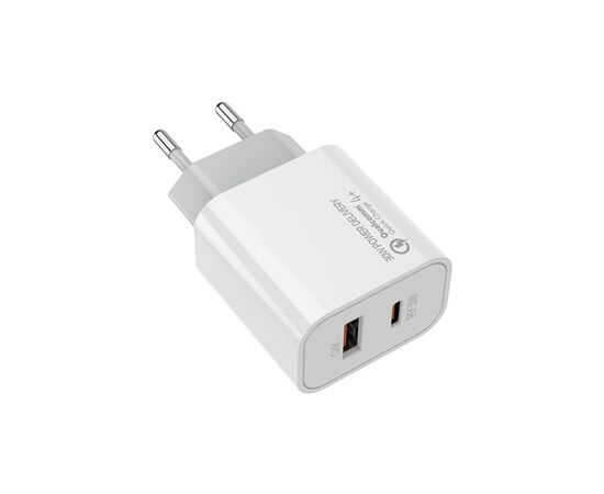 Зарядное устройство ColorWay PD Port PPS USB (Type-C PD + USB QC3.0) (30W) (CW-CHS037PD-WT), изображение 2 Зарядное устройство ColorWay PD Port PPS USB (Type-C PD + USB QC3.0) (30W) (CW-CHS037PD-WT), изображение 2