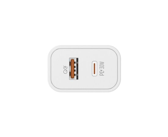 Зарядное устройство ColorWay PD Port PPS USB (Type-C PD + USB QC3.0) (30W) (CW-CHS037PD-WT), изображение 3 Зарядное устройство ColorWay PD Port PPS USB (Type-C PD + USB QC3.0) (30W) (CW-CHS037PD-WT), изображение 3
