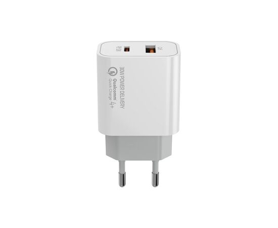 Зарядное устройство ColorWay PD Port PPS USB (Type-C PD + USB QC3.0) (30W) (CW-CHS037PD-WT), изображение 7 Зарядное устройство ColorWay PD Port PPS USB (Type-C PD + USB QC3.0) (30W) (CW-CHS037PD-WT), изображение 7