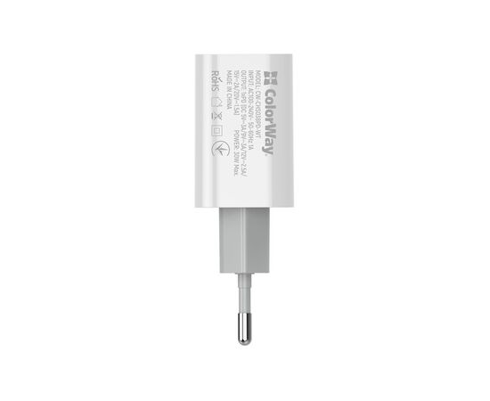 Зарядное устройство ColorWay PD Port PPS USB Type-C (30W) white (CW-CHS038PD-WT), изображение 7 Зарядное устройство ColorWay PD Port PPS USB Type-C (30W) white (CW-CHS038PD-WT), изображение 7