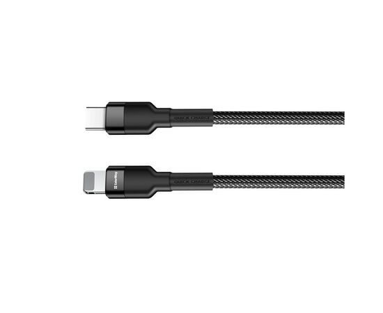 Дата кабель ColorWay USB-C to Lightning 0.3m 3А black (CW-CBPDCL054-BK)