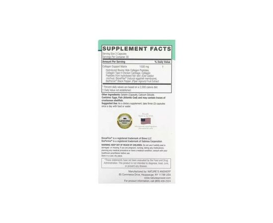 Витаминно-минеральный комплекс Nature's Answer Мультиколлаген, Multi Collagen, 90 капсул (NTA-16580), изображение 2 Витаминно-минеральный комплекс Nature's Answer Мультиколлаген, Multi Collagen, 90 капсул (NTA-16580), изображение 2
