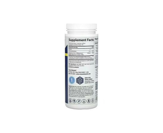 Минералы Trace Minerals Магний, вкус лимон-лайм, 350 мг, Stress-X, Magnesium Powder, 448 гр (TMR-00229), изображение 2 Минералы Trace Minerals Магний, вкус лимон-лайм, 350 мг, Stress-X, Magnesium Powder, 448 гр (TMR-00229), изображение 2