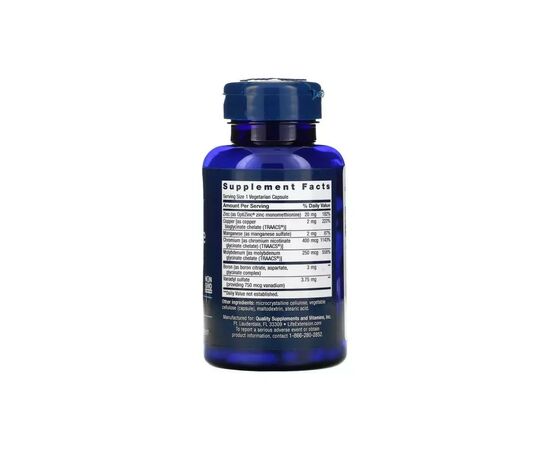 Минералы Life Extension Минералы, Only Trace Minerals, 90 вегетарианских капсул (LEX-13289), изображение 2 Минералы Life Extension Минералы, Only Trace Minerals, 90 вегетарианских капсул (LEX-13289), изображение 2