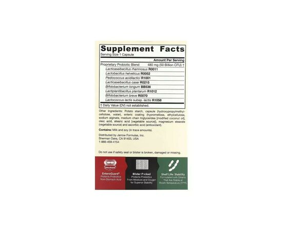 Витаминно-минеральный комплекс Jarrow Formulas Пробиотики, 50 млрд КОЕ, Jarro-Dophilus EPS, 30 вегетарианских ка (JRW-03071), изображение 2 Витаминно-минеральный комплекс Jarrow Formulas Пробиотики, 50 млрд КОЕ, Jarro-Dophilus EPS, 30 вегетарианских ка (JRW-03071), изображение 2