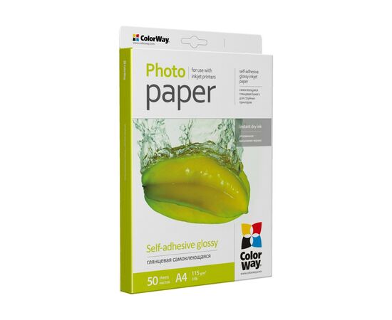 Фотобумага ColorWay A4 115г glossy 50л (PGS1158050A4), изображение 2 Фотобумага ColorWay A4 115г glossy 50л (PGS1158050A4), изображение 2