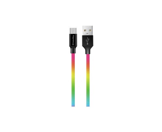 Дата кабель USB 2.0 AM to Micro 5P 1.0m multicolor ColorWay (CW-CBUM017-MC), изображение 2 Дата кабель USB 2.0 AM to Micro 5P 1.0m multicolor ColorWay (CW-CBUM017-MC), изображение 2