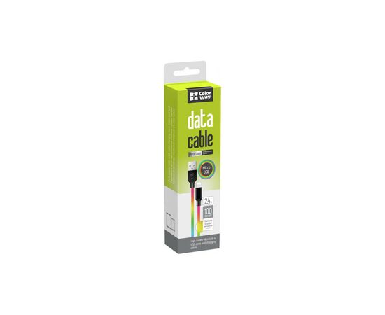 Дата кабель USB 2.0 AM to Micro 5P 1.0m multicolor ColorWay (CW-CBUM017-MC), изображение 3 Дата кабель USB 2.0 AM to Micro 5P 1.0m multicolor ColorWay (CW-CBUM017-MC), изображение 3
