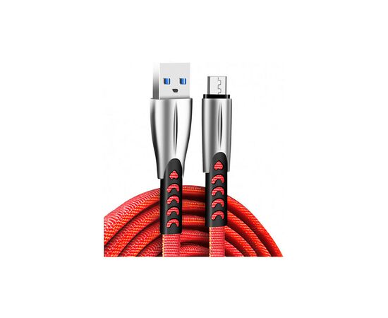Дата кабель USB 2.0 AM to Micro 5P 1.0m zinc alloy red ColorWay (CW-CBUM011-RD)