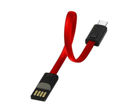 Дата кабель USB 2.0 AM to Type-C 0.22m red ColorWay (CW-CBUC023-RD)
