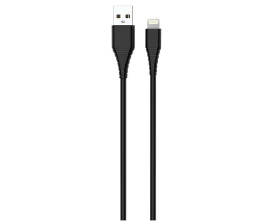 Дата кабель ColorWay USB 2.0 AM to Lightning 1.0m black (CW-CBUL024-BK), изображение 2 Дата кабель ColorWay USB 2.0 AM to Lightning 1.0m black (CW-CBUL024-BK), изображение 2