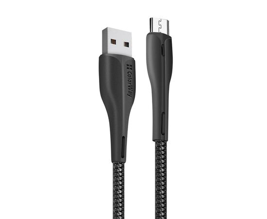 Дата кабель ColorWay USB 2.0 AM to Micro 5P 1.0m led black (CW-CBUM034-BK), изображение 2 Дата кабель ColorWay USB 2.0 AM to Micro 5P 1.0m led black (CW-CBUM034-BK), изображение 2
